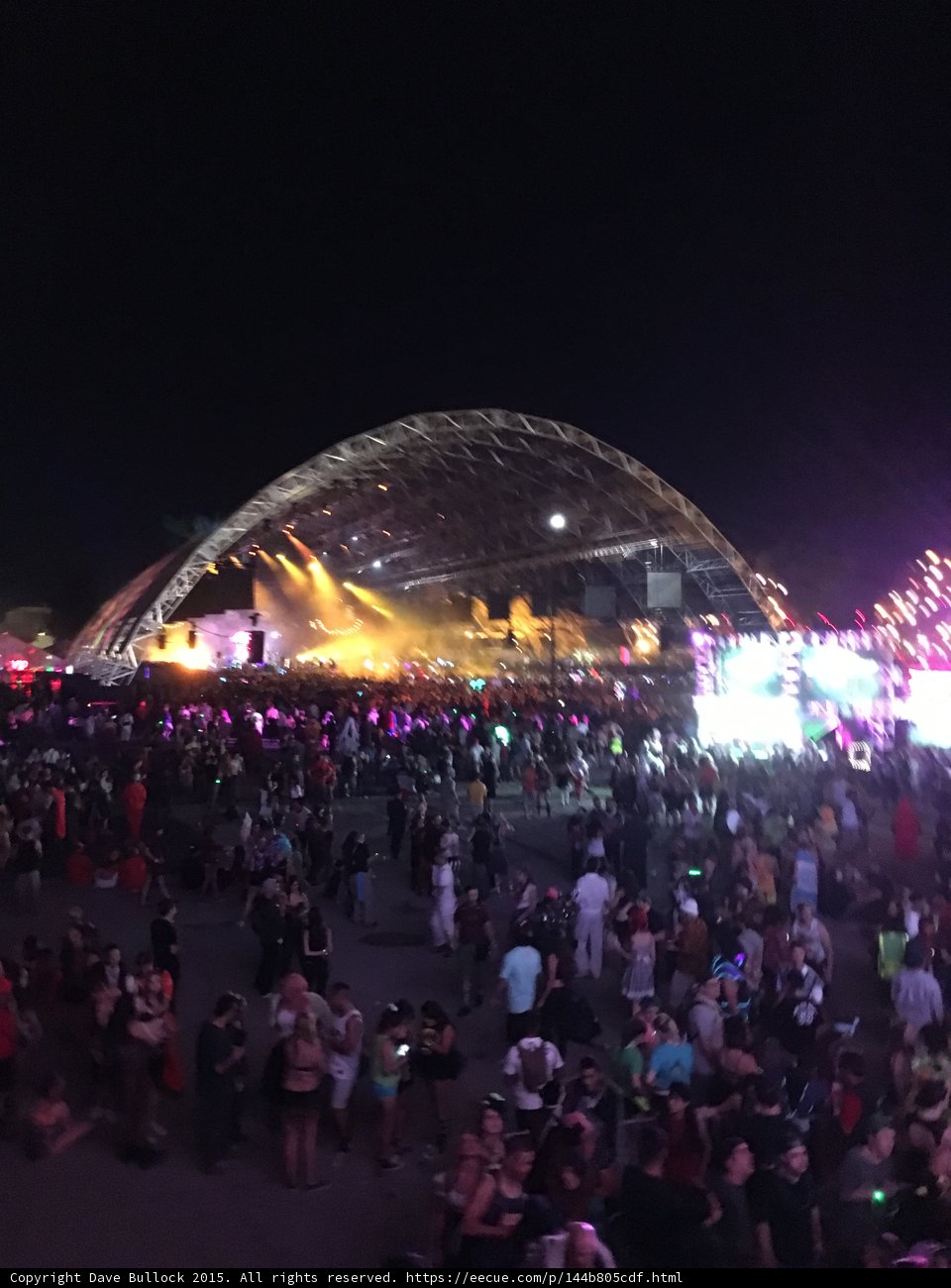 Nighttime Crowd at Urban Concert