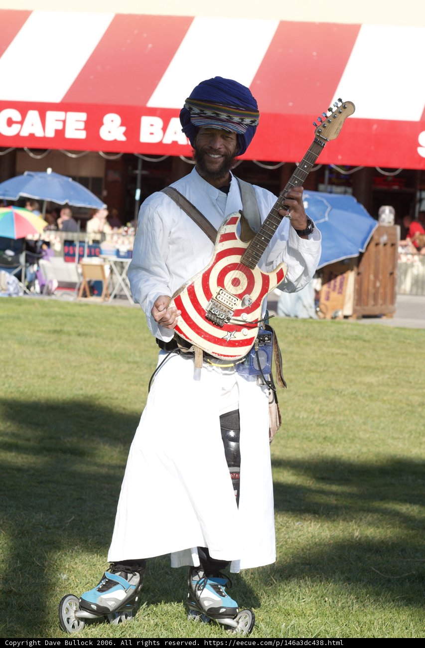 Turbanned Guitarist at Outdoor Performance