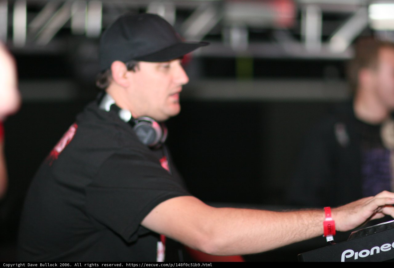 Black Shirted Deejay in the Mix