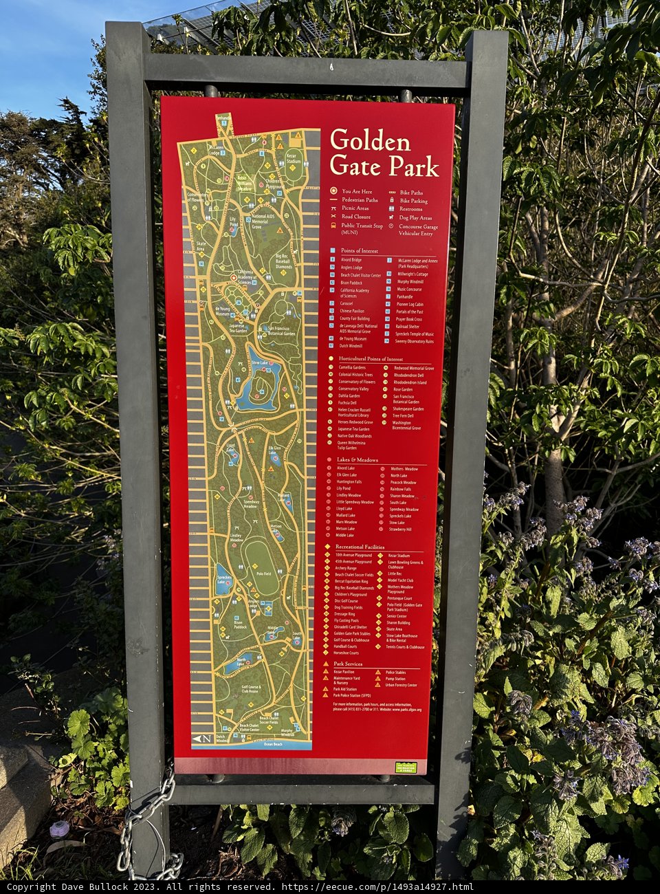 Warning Sign in Golden Gate Park