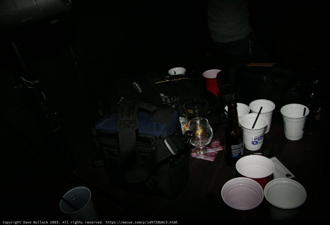 Cups and a Bag on a Table