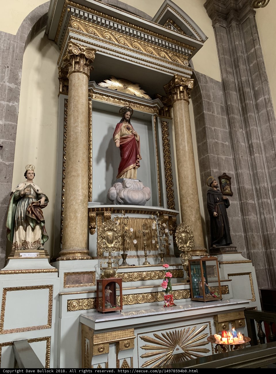 Jesus Statue on Altar in Church