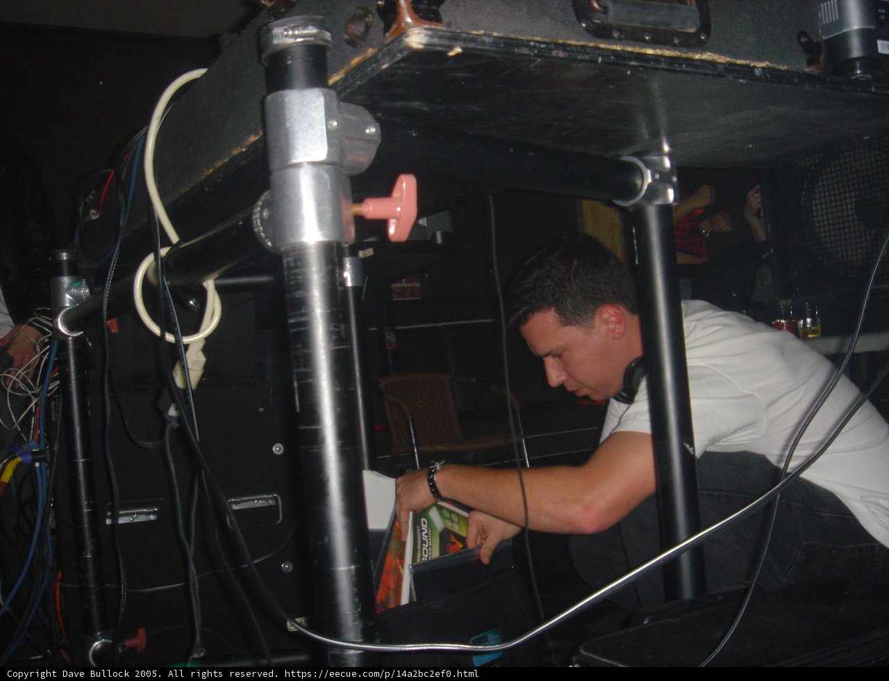 Rob G Performing with a Microphone and a Cord