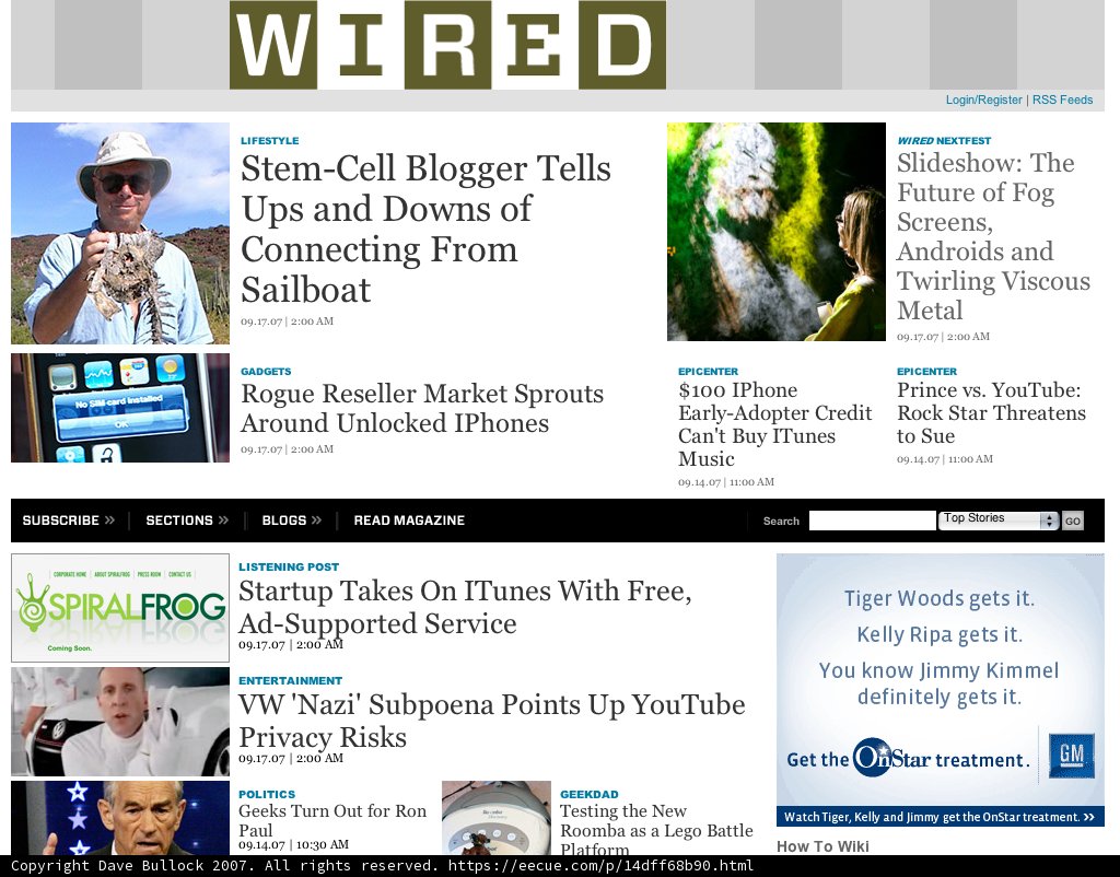 Wired Magazine Advertisement Featuring Ron Paul and Peter Stormare