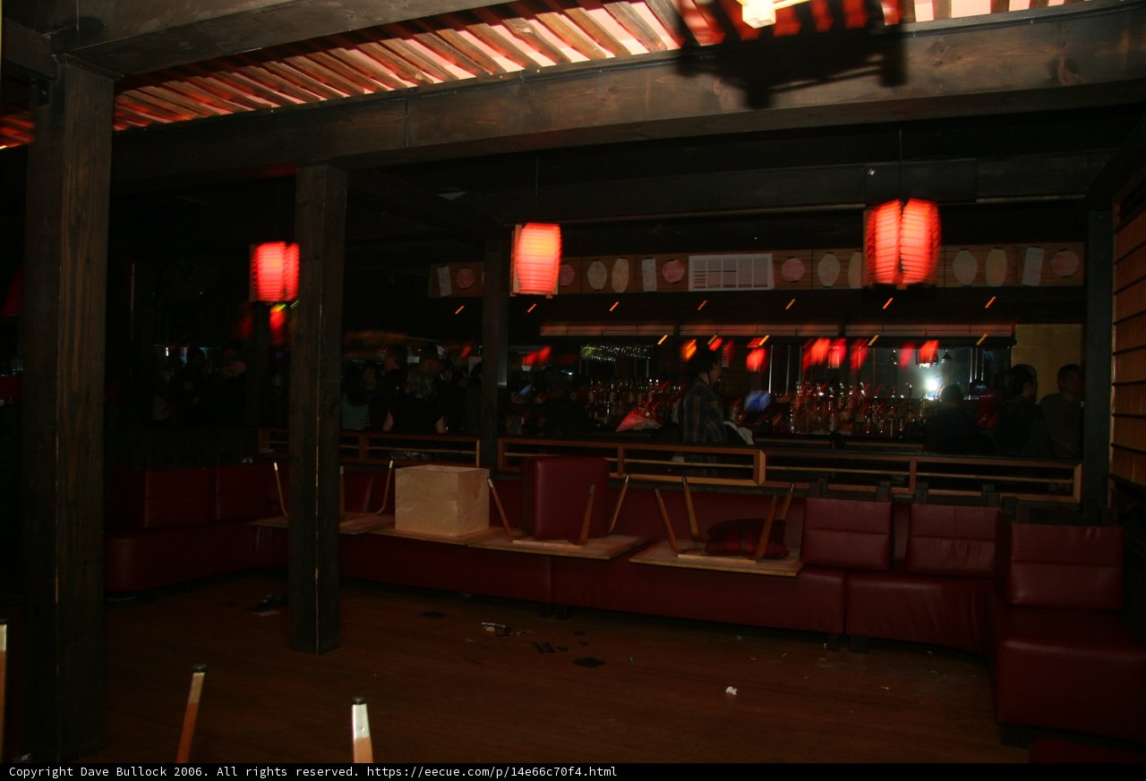 Red Chairs and a Bar