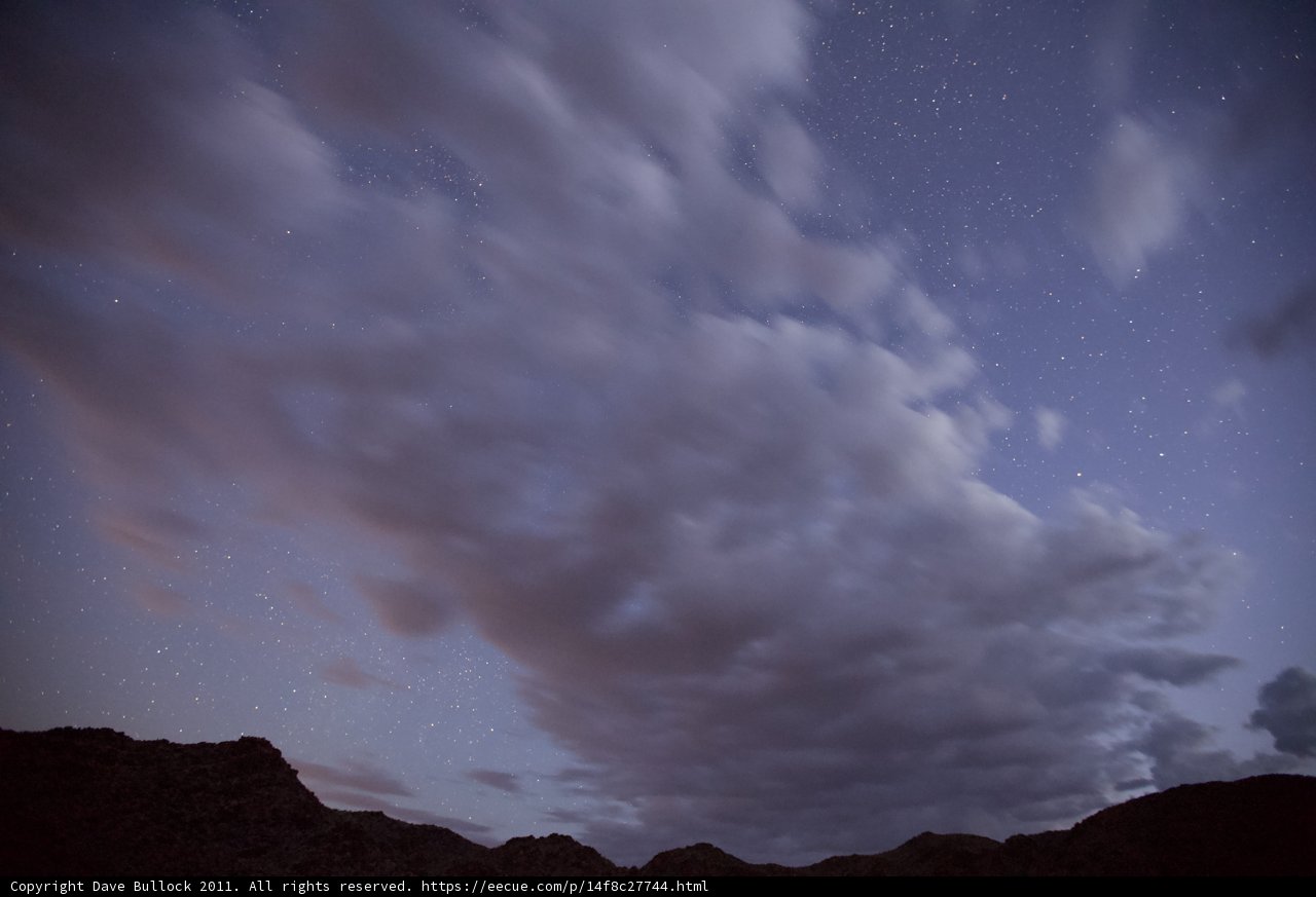 Night Sky Above the Mountains
