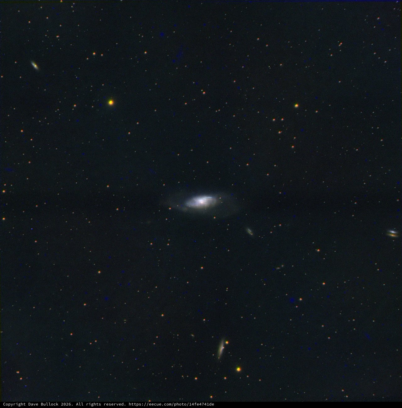 M106 Galaxy in SHO Narrowband with RGB Stars
