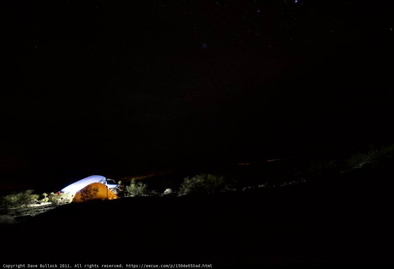 Illuminated Mountain Tent