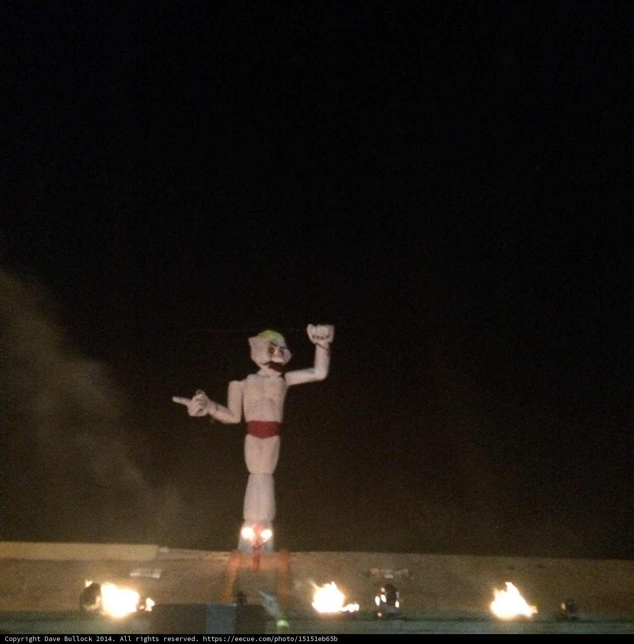 Fire Dancer on the Night Sky