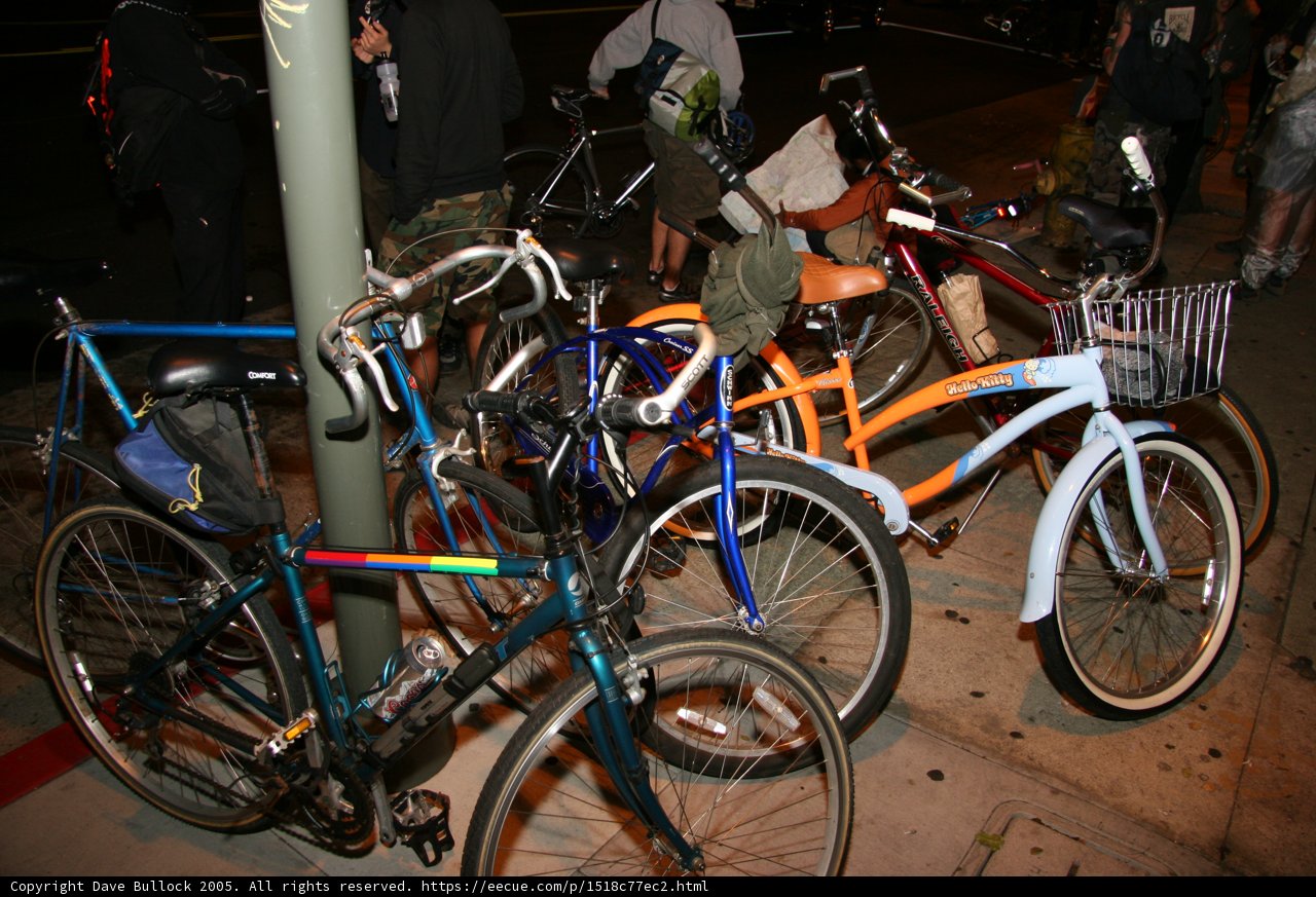 Parked Bicycles on the Sidewalk