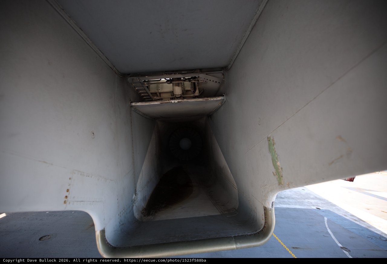 Inside the Engine Intake of USS Hornet Aircraft Carrier