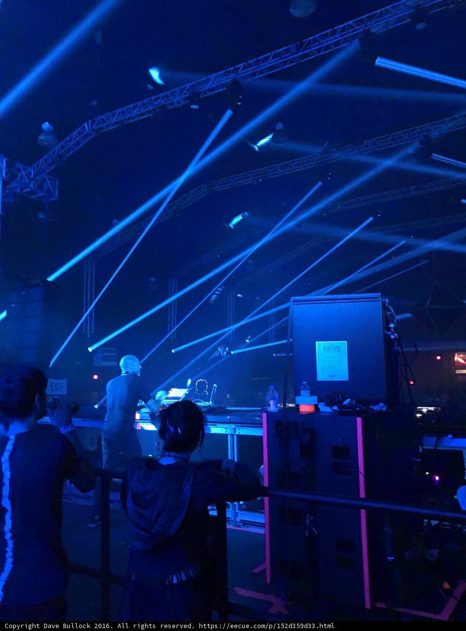 Blue Spotlight at Night Club
