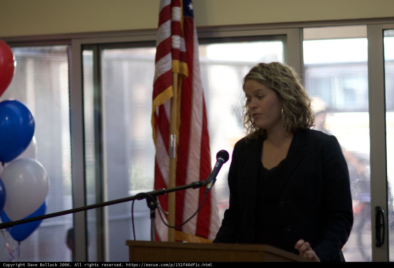 Woman Giving Patriotic Speech