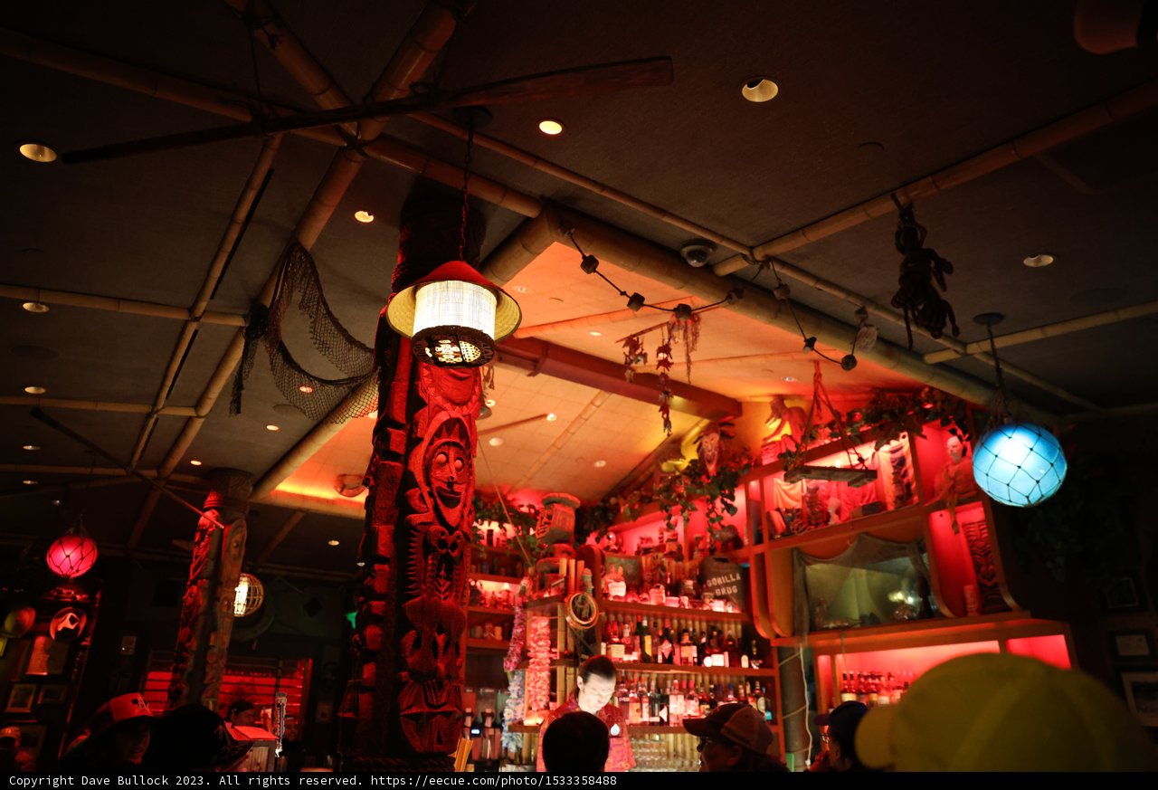Red-Lit Pub at the Disneyland Hotel