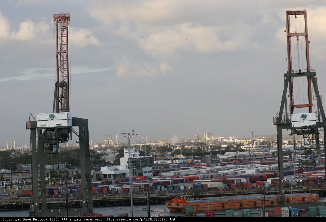 Majestic Container Ship in the Urban Port