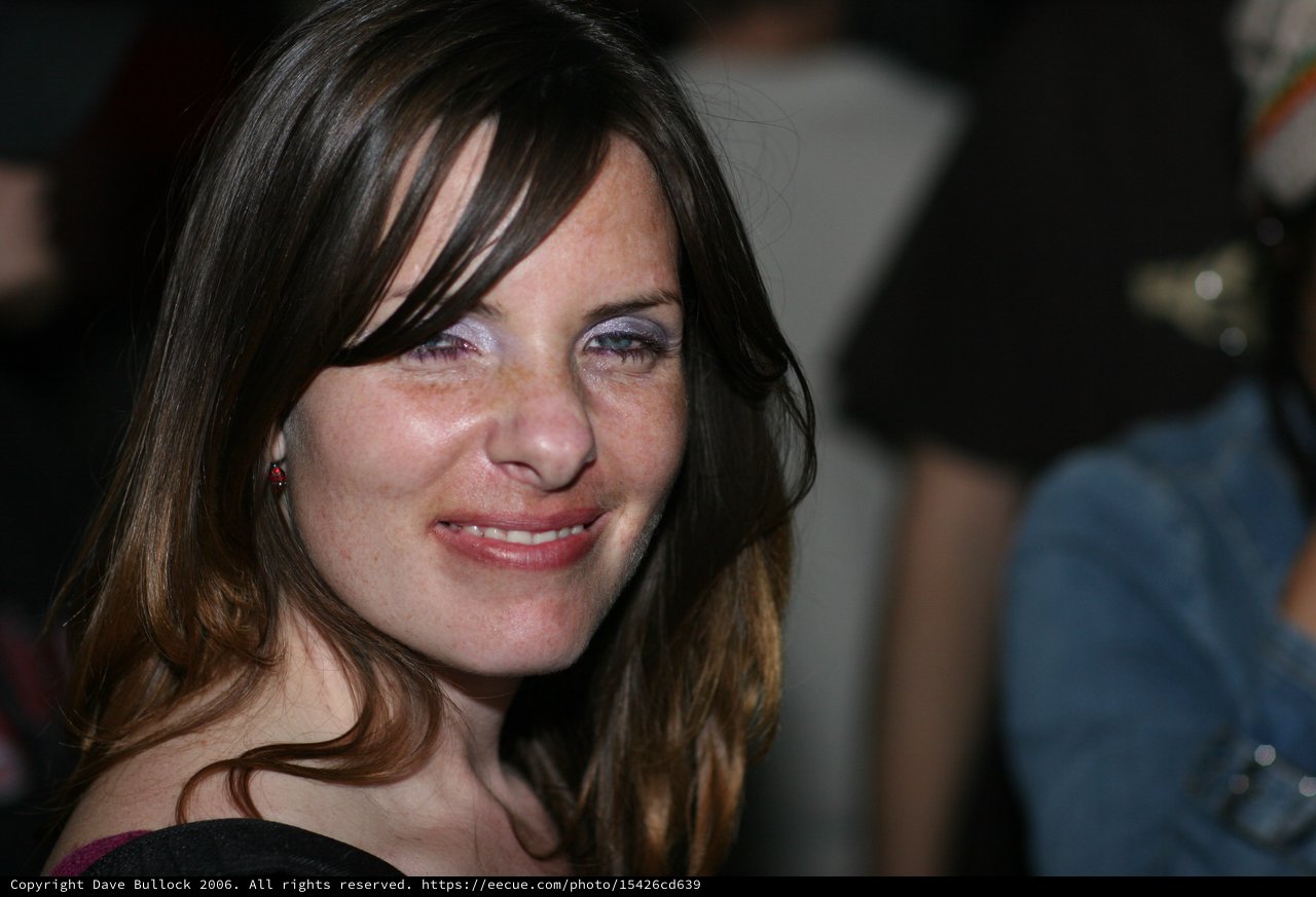 Woman Smiling at Valentine's Day Party 2006