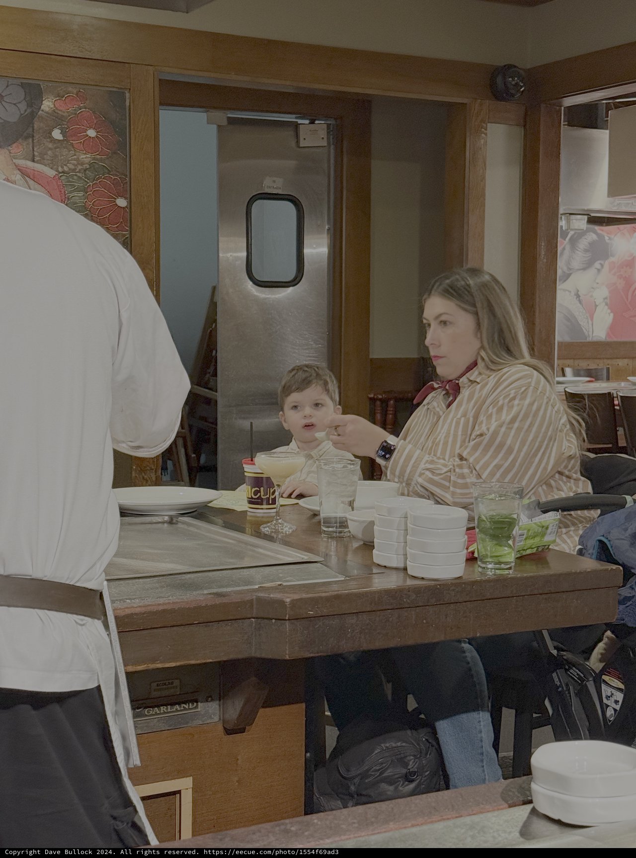 Family Dining at Asian Restaurant
