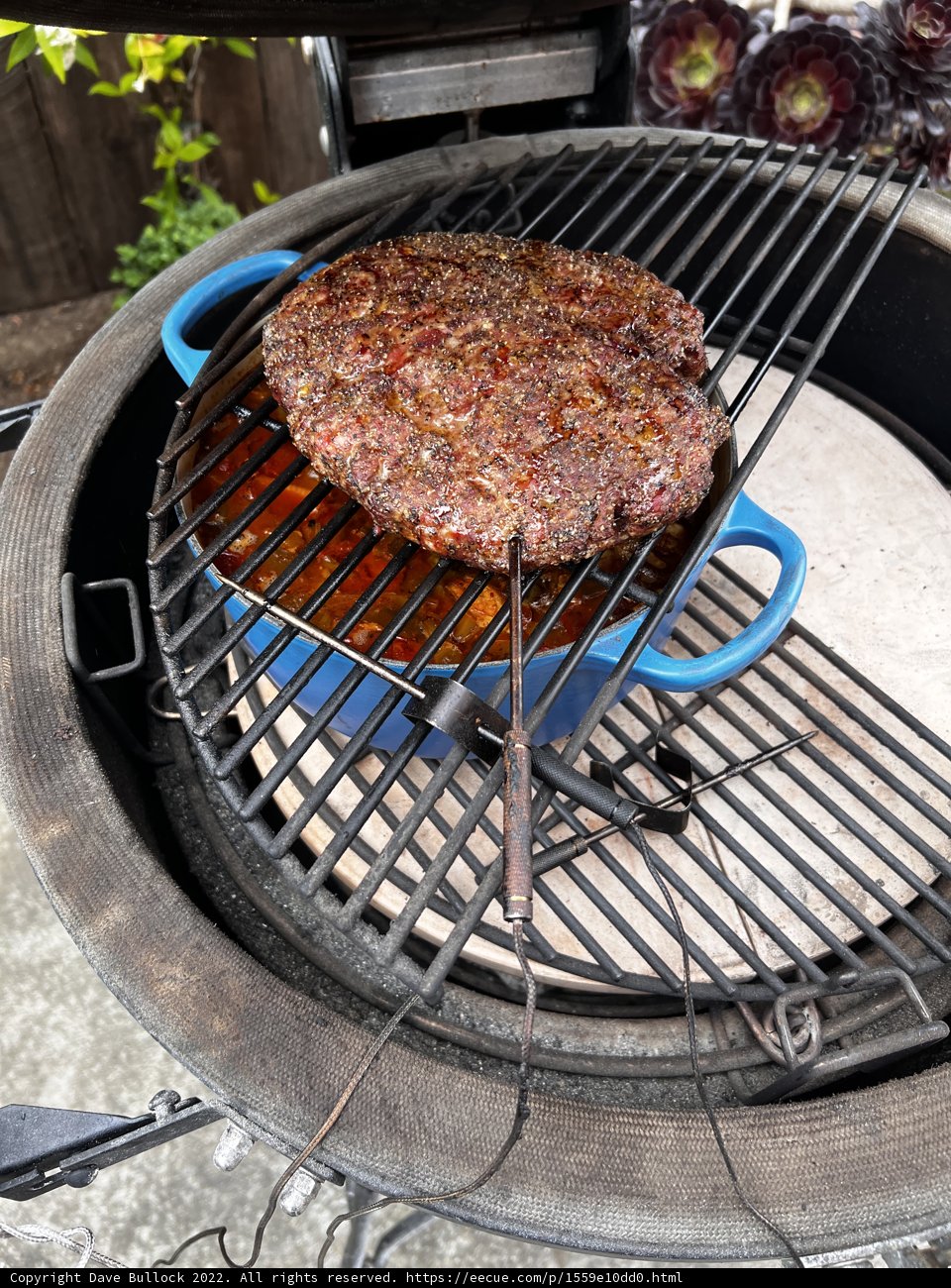 Grilled Pork Steak on a Summer Evening