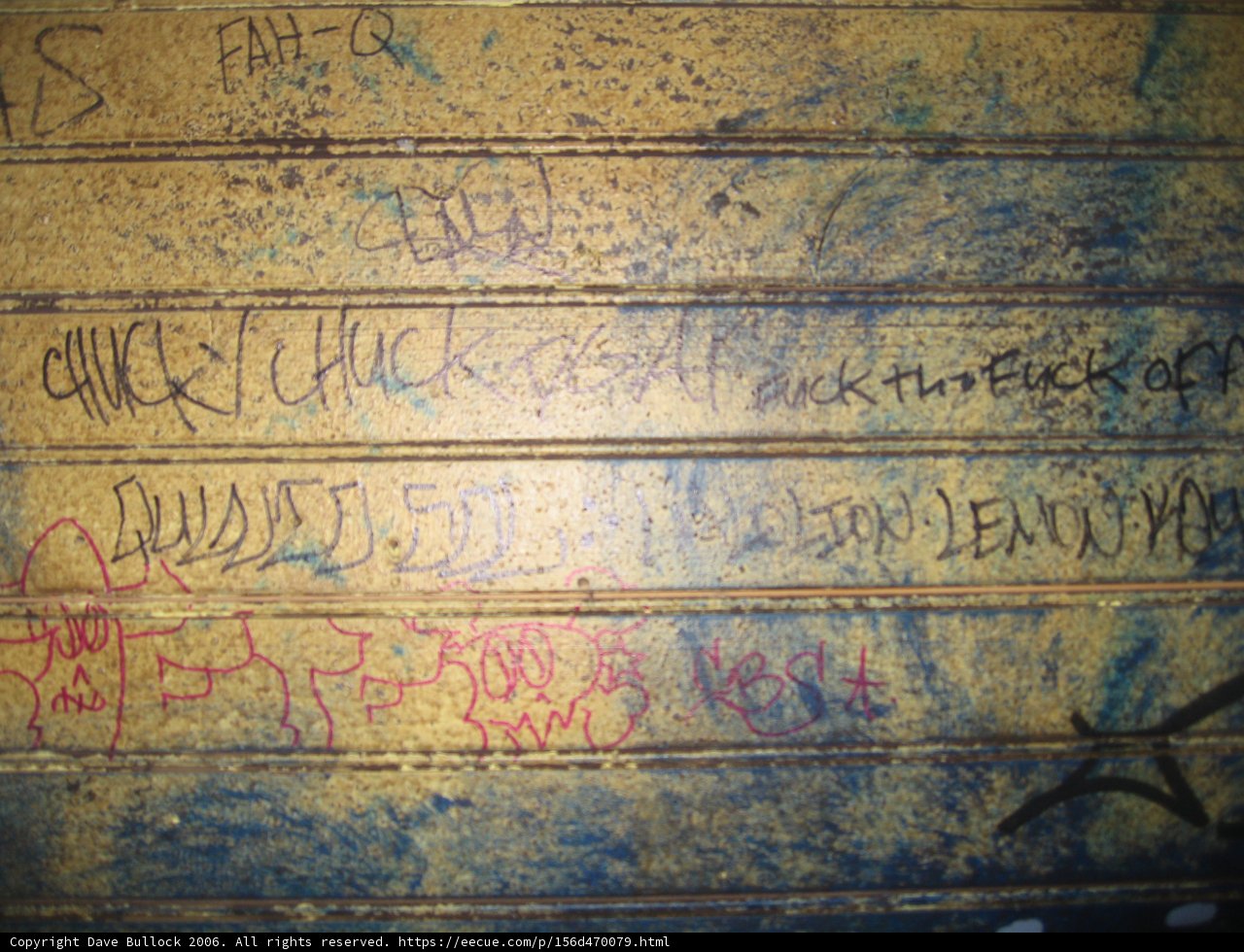 Graffiti on a Yellow Door