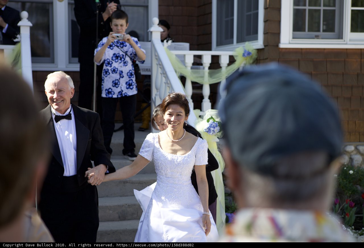 The Newlyweds' Grand Entrance