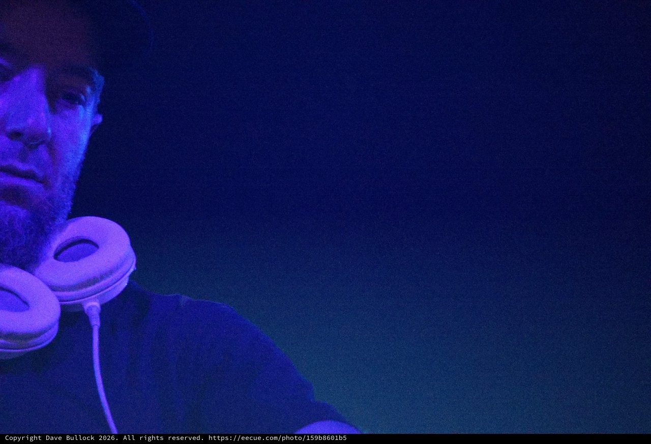DJ Bathed in Blue Light at Wobbleland 2026
