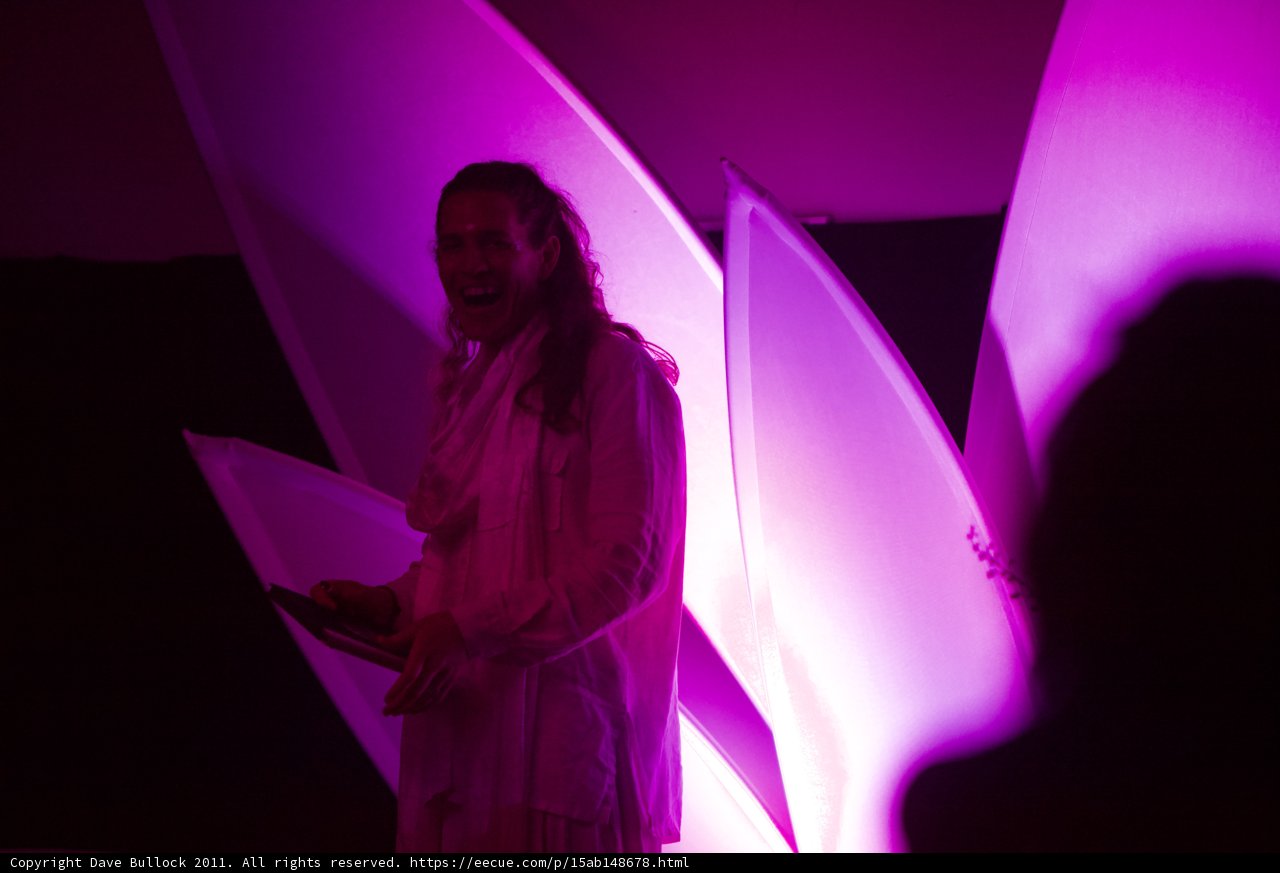 Purple Light and a Beautiful Woman