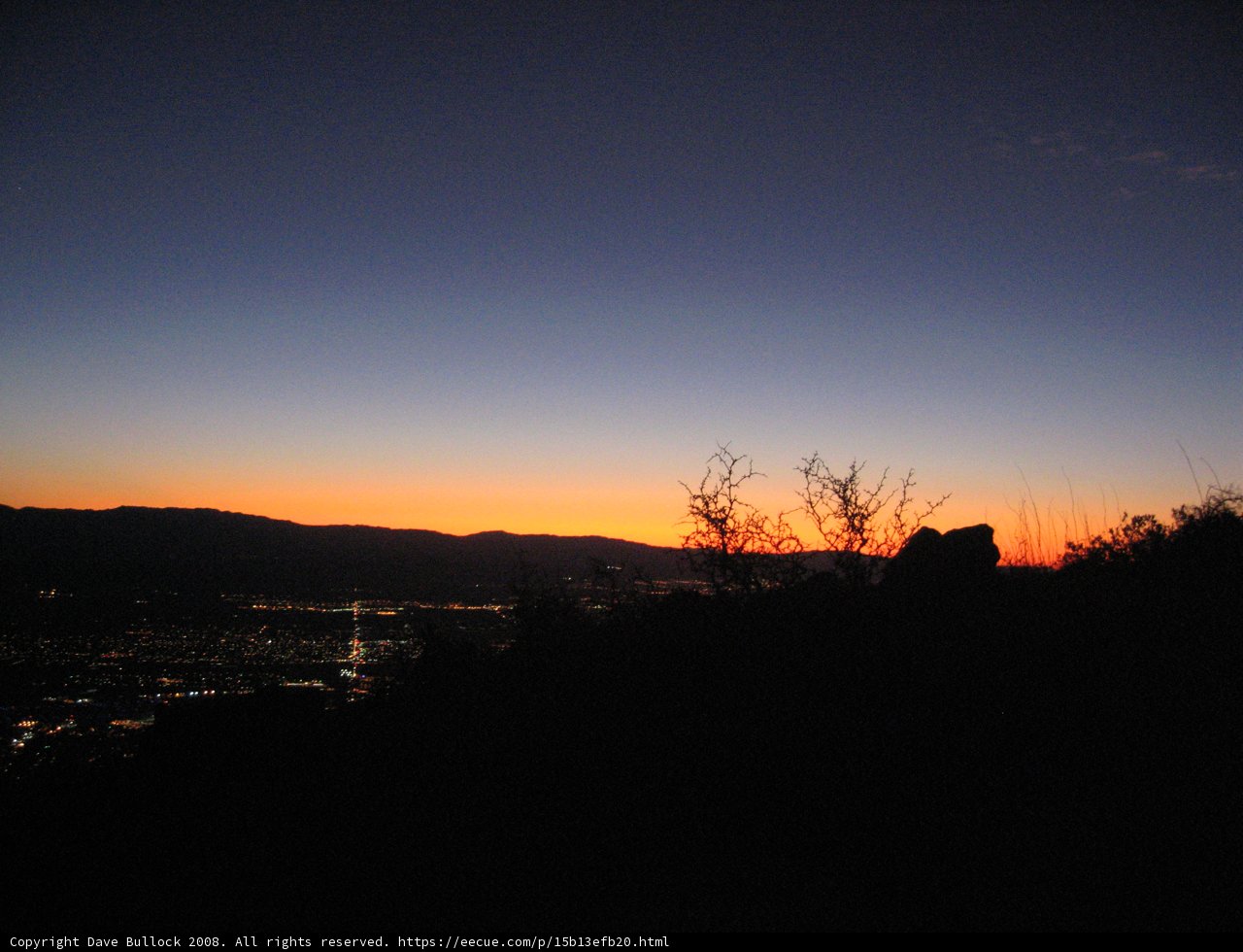 Hilltop Sunset Silhouette