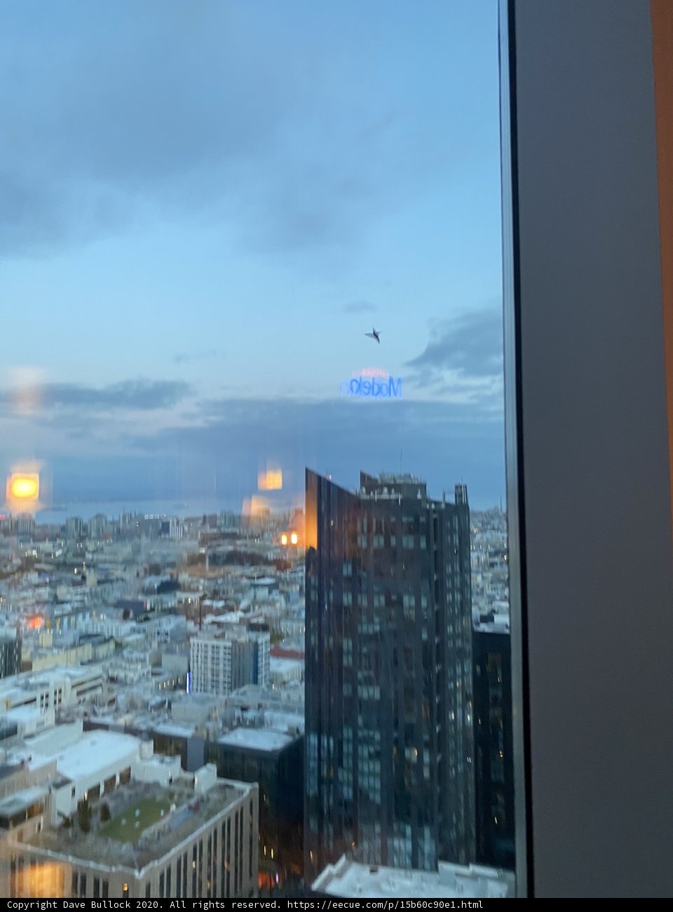 Cityscape of San Francisco from a Hotel Window