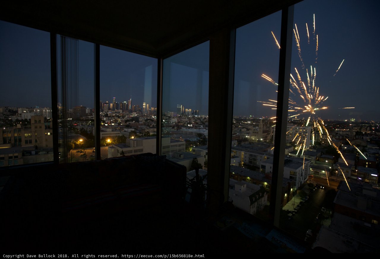 Spectacular Fireworks Display over Urban Metropolis