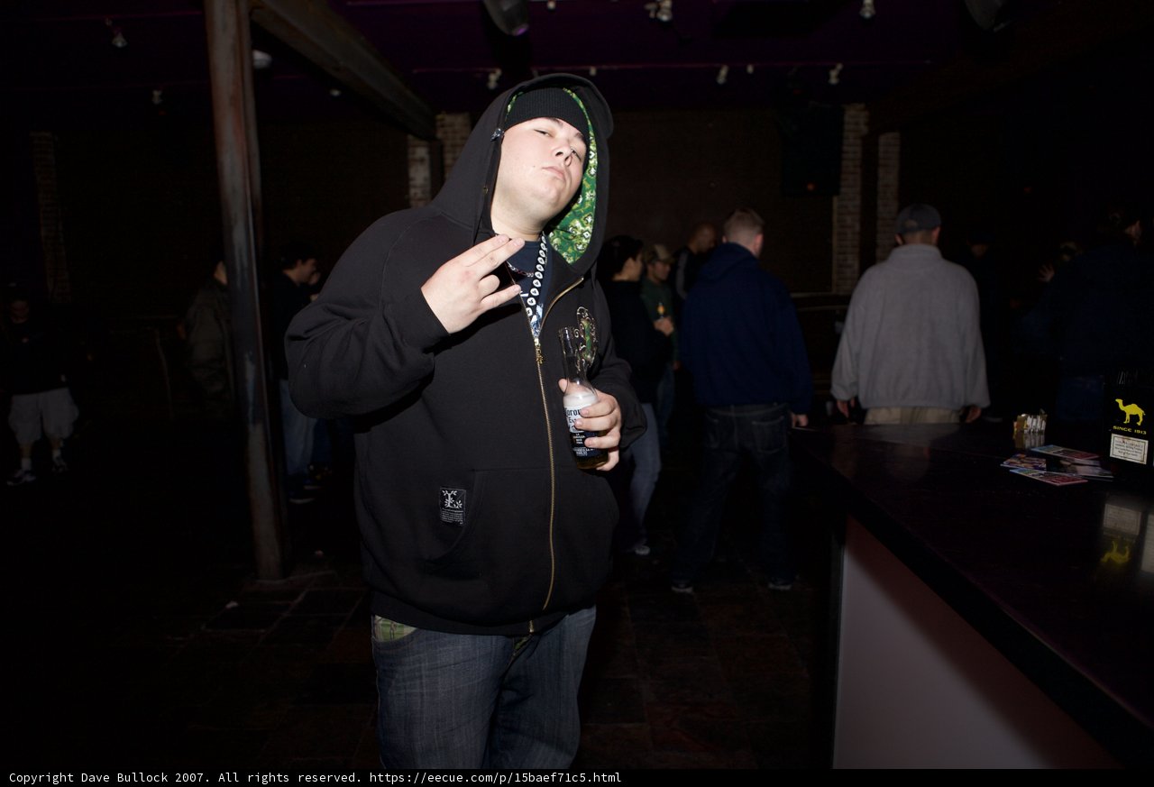 Hooded Pub-goer