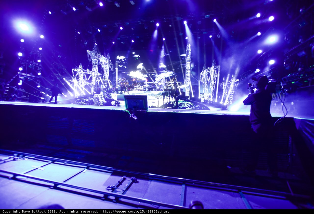 Rocking the Stage with Purple Lights