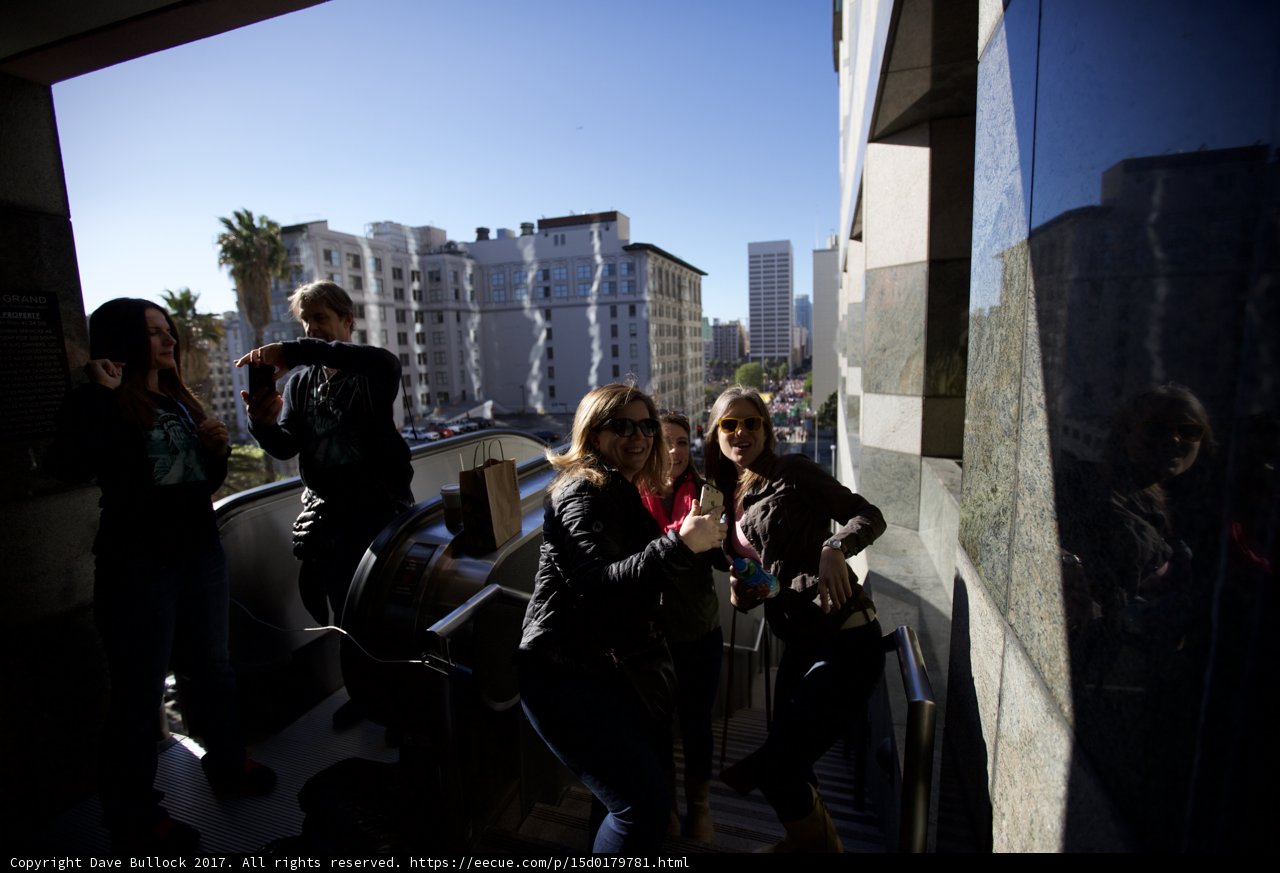 Marching on the Stairway in the City
