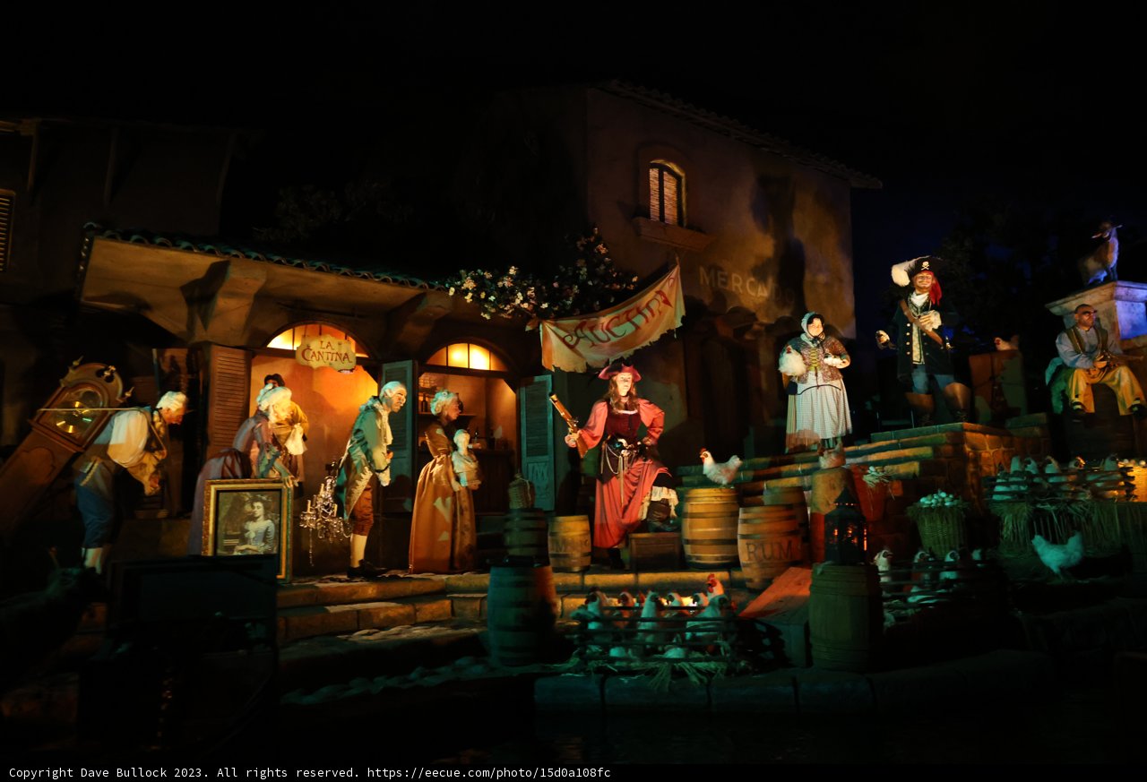 Marty Feldman admires the artful statues in Disneyland's Pirates of the Caribbean ride