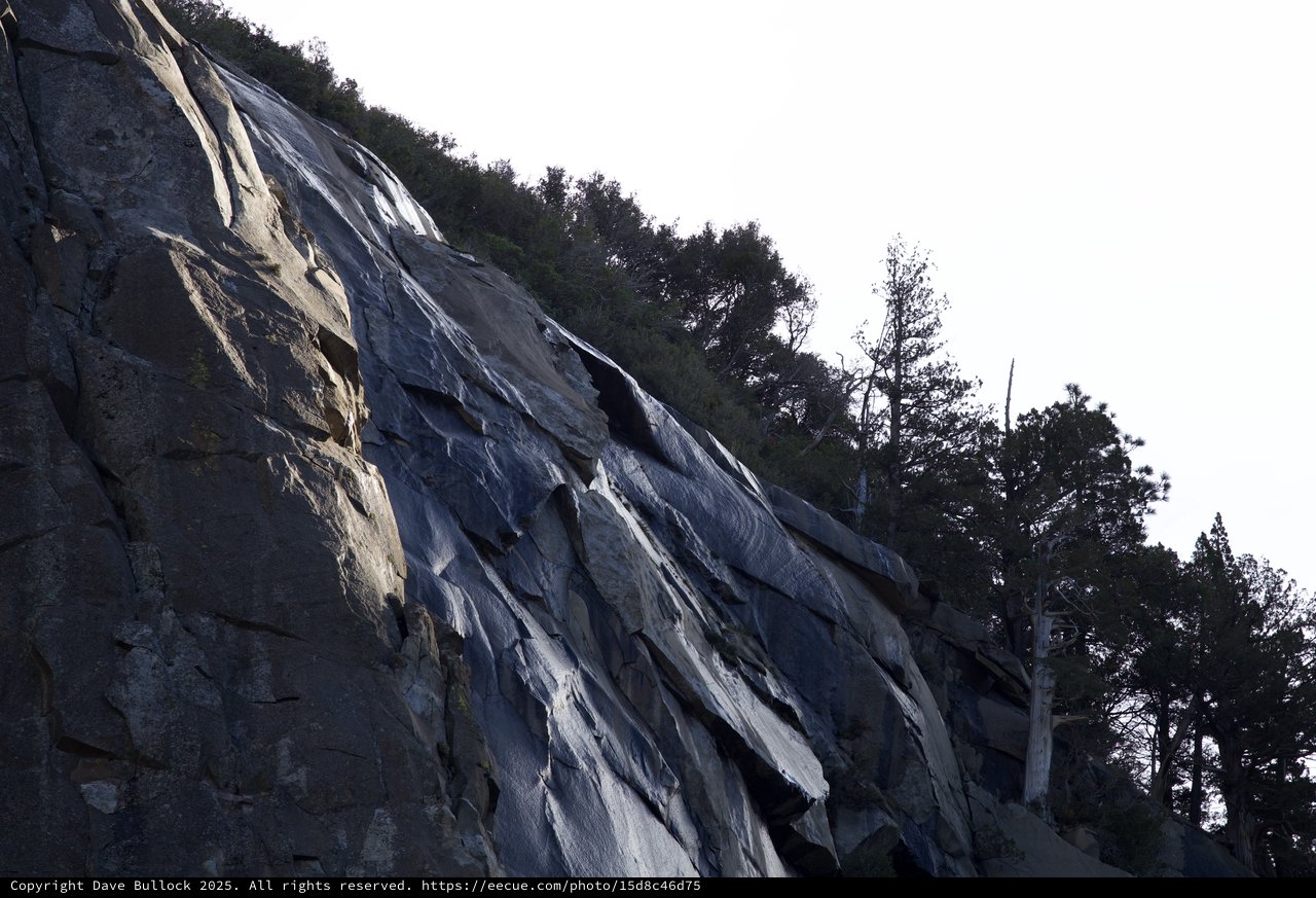 Dramatic Granite Cliff Face at Yosemite National Park