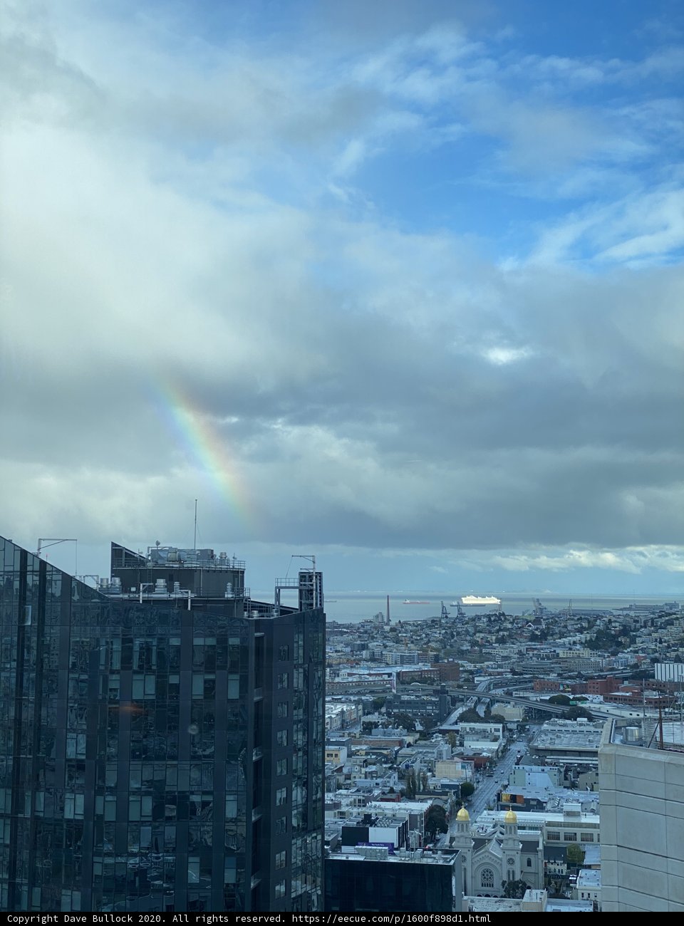 Rainbow above the Urban Metropolis
