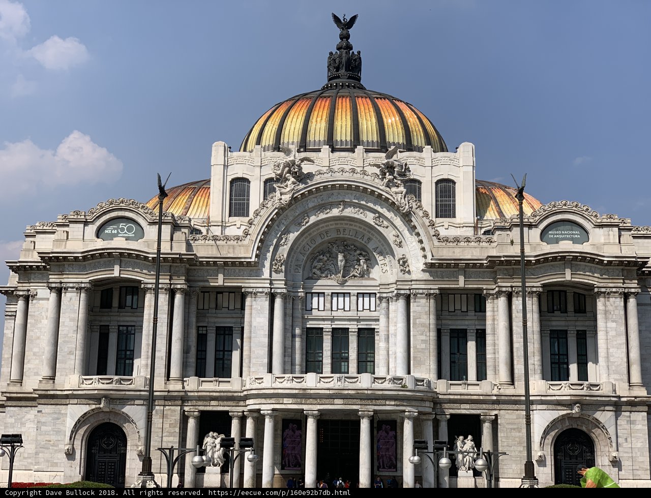 Gold Dome Building with Statue