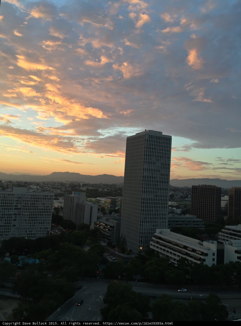 Sunset over the Los Angeles Skyline