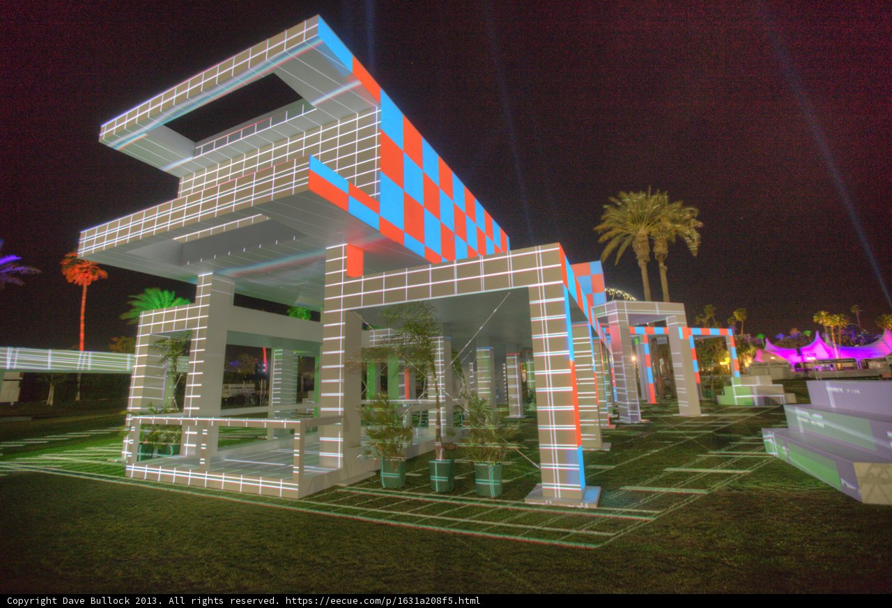 Vibrant Lights on Urban Building