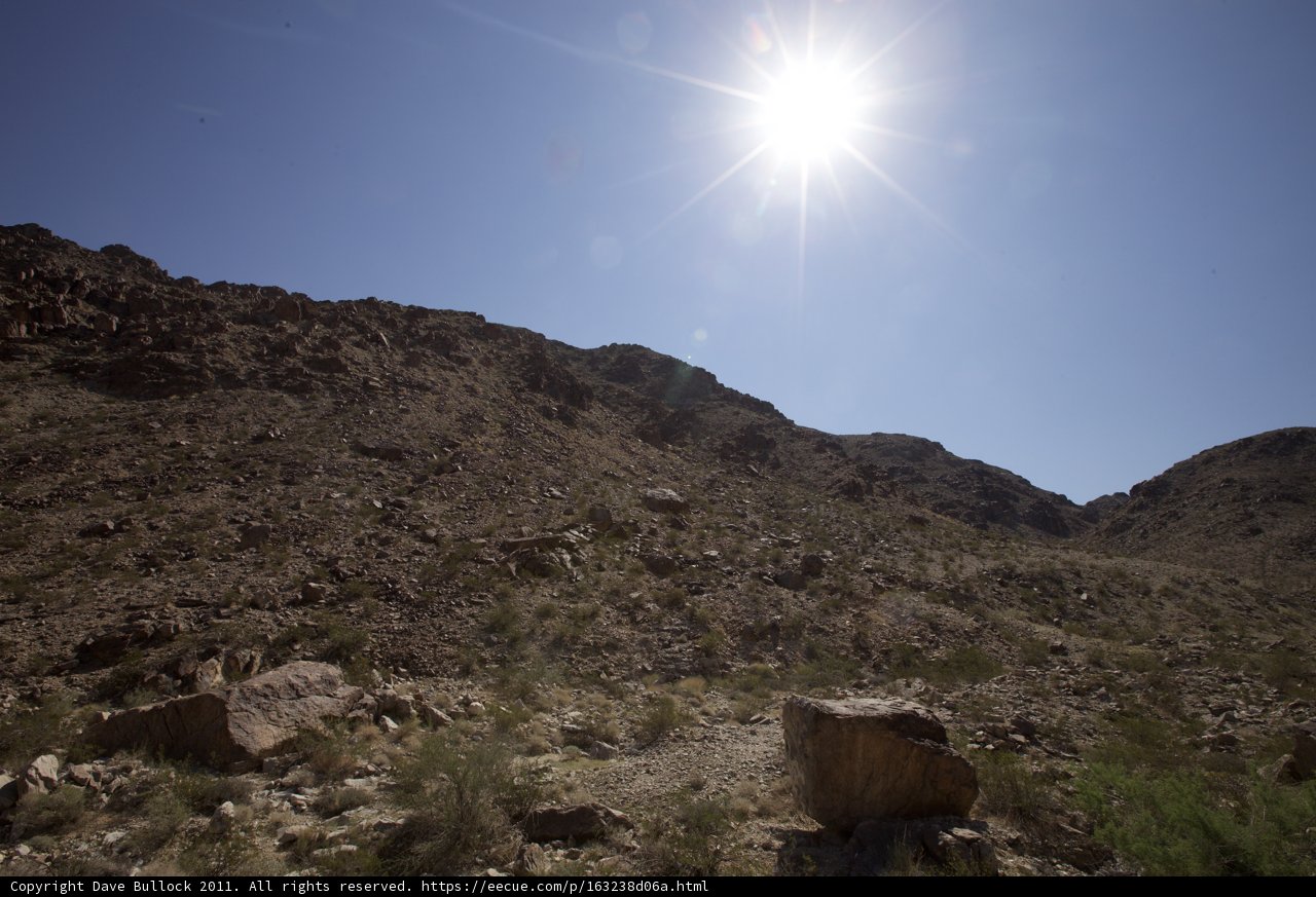 Radiant Sun over Rocky Wilderness