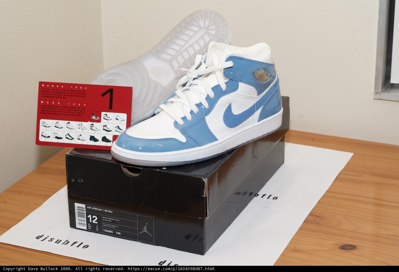Blue and White Sneakers