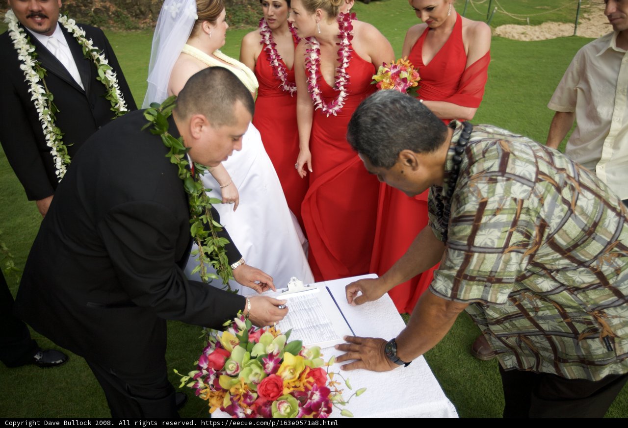 Signing the Wedding Certificate