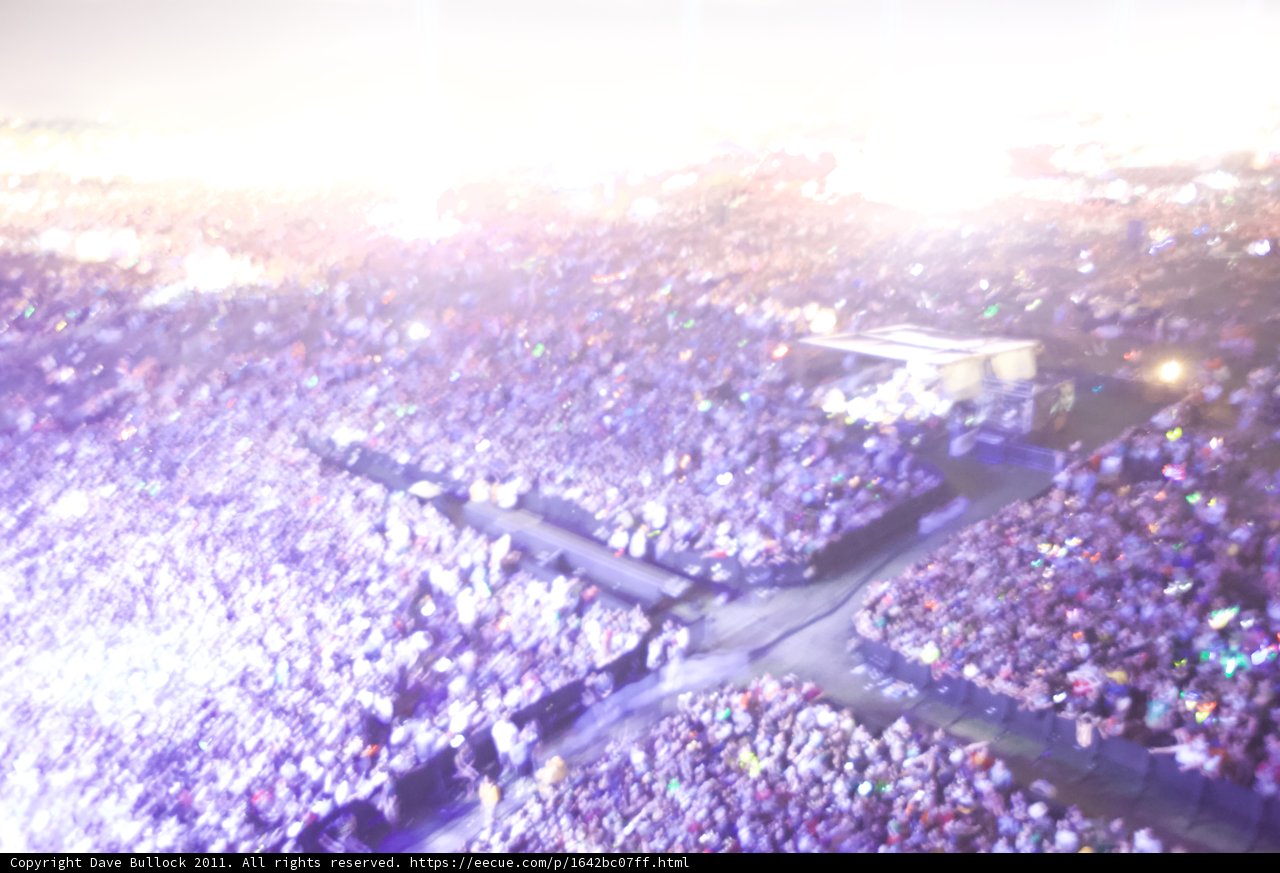 City Lights Illuminate Coachella Concert Crowd