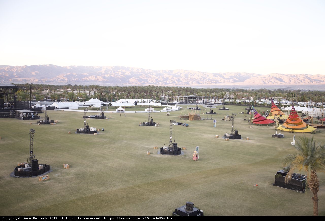 Setting up camp at Coachella
