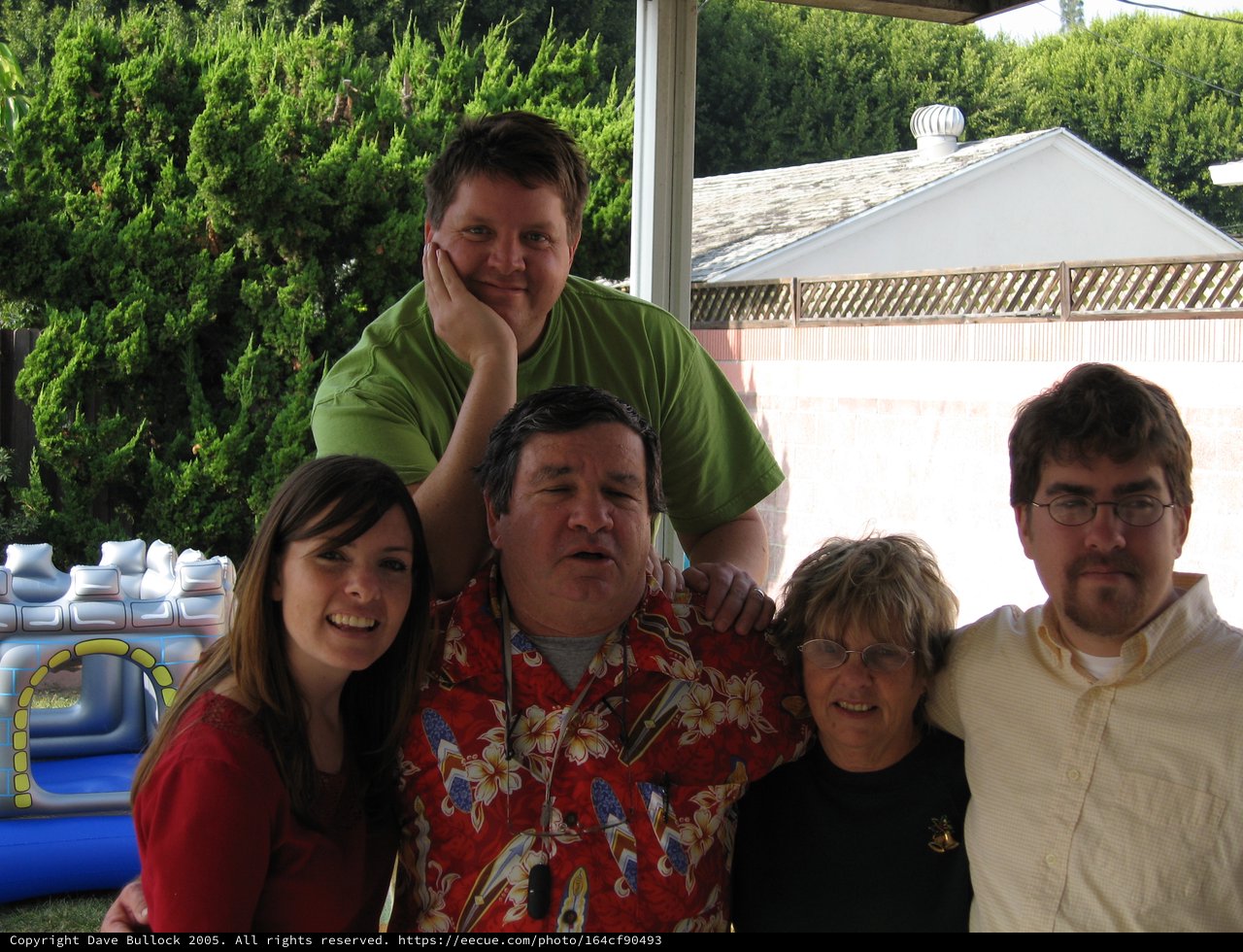 Family Holiday Gathering Backyard Christmas Celebration 2005