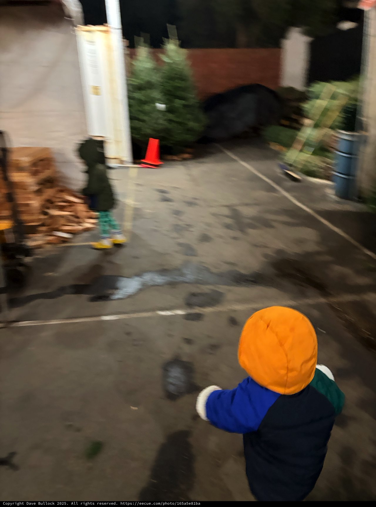 Child in Motion Blur on Halloween Evening