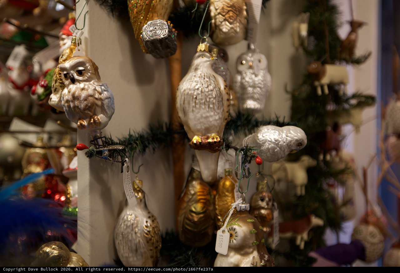Vintage Glass Bird Christmas Ornaments Display