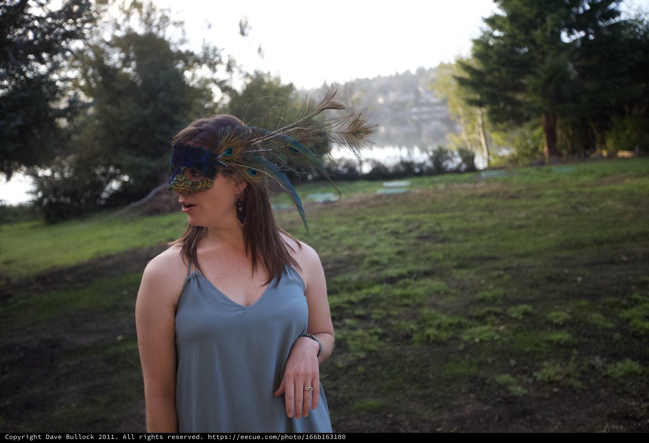 Masked Elegance by the Lake at Dusk