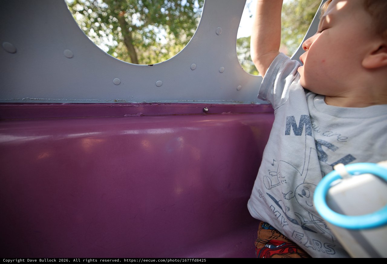 Child's Perspective from Playground Equipment at Fantasyland