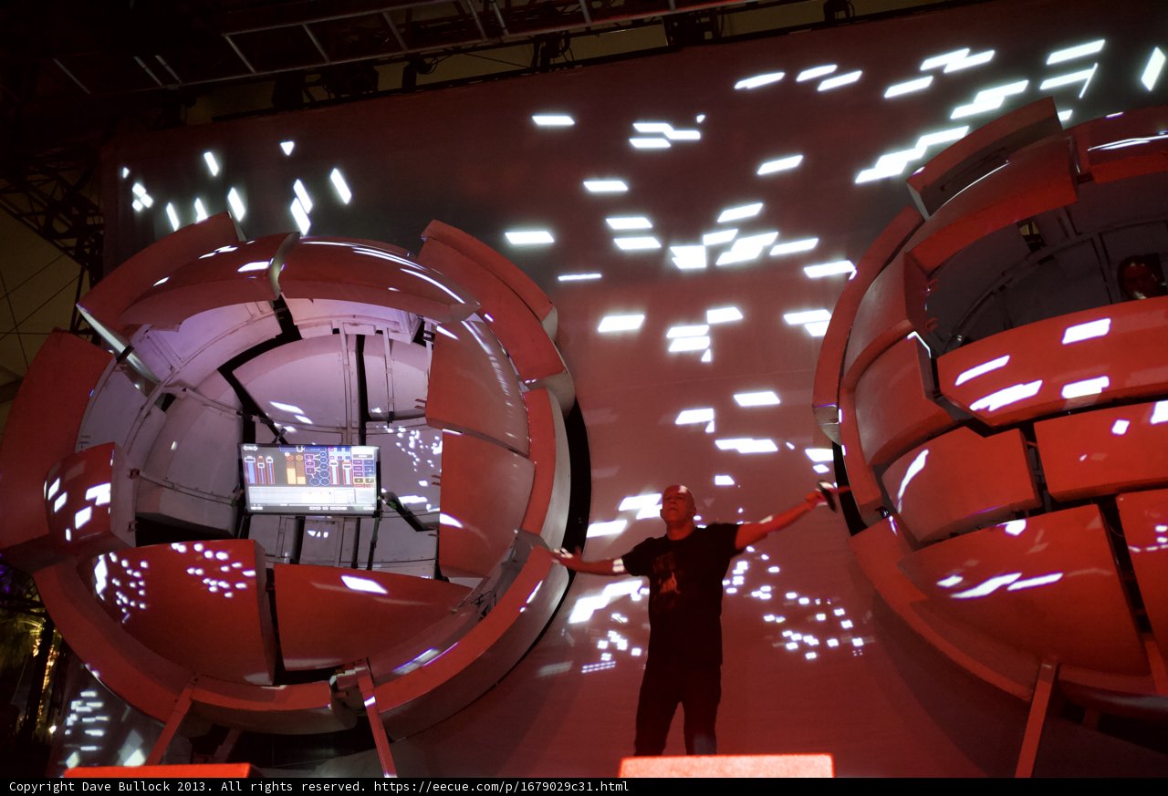 Man in front of a Planetary Stage Projection