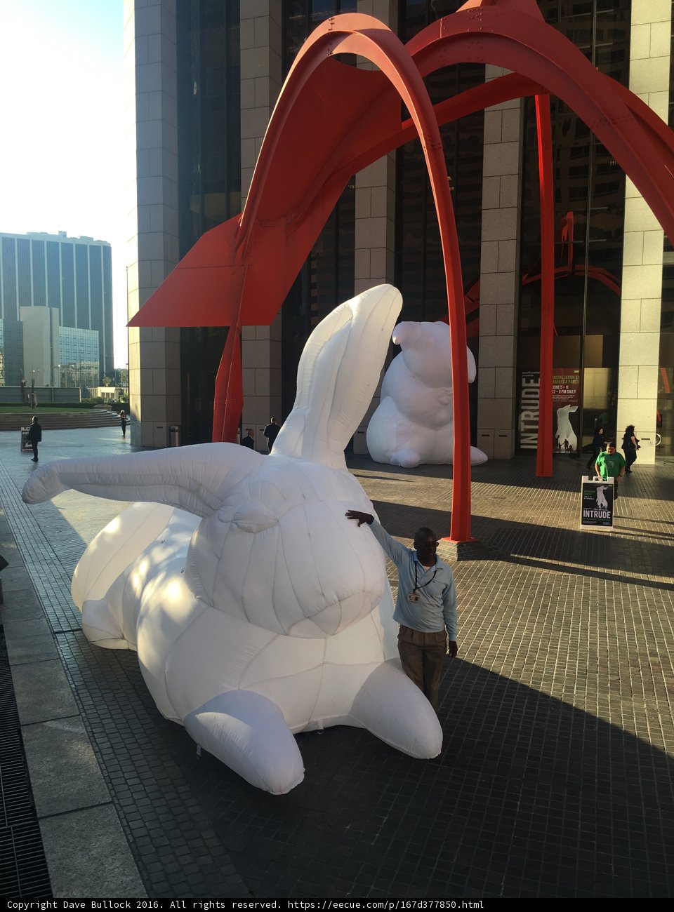 Inflatable Rabbit Takes Over LA Architecture